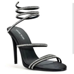 AZALEA WANG SILVER SCREEN BLING STILETTO PUMP